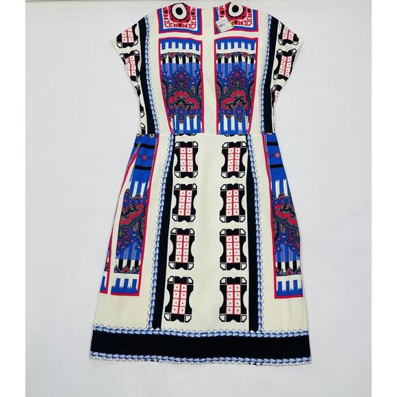 ETRO Women 48 US/12 Knee Length Dress Tribal Multi Color Print Size NWT $1,780 - Picture 4 of 13